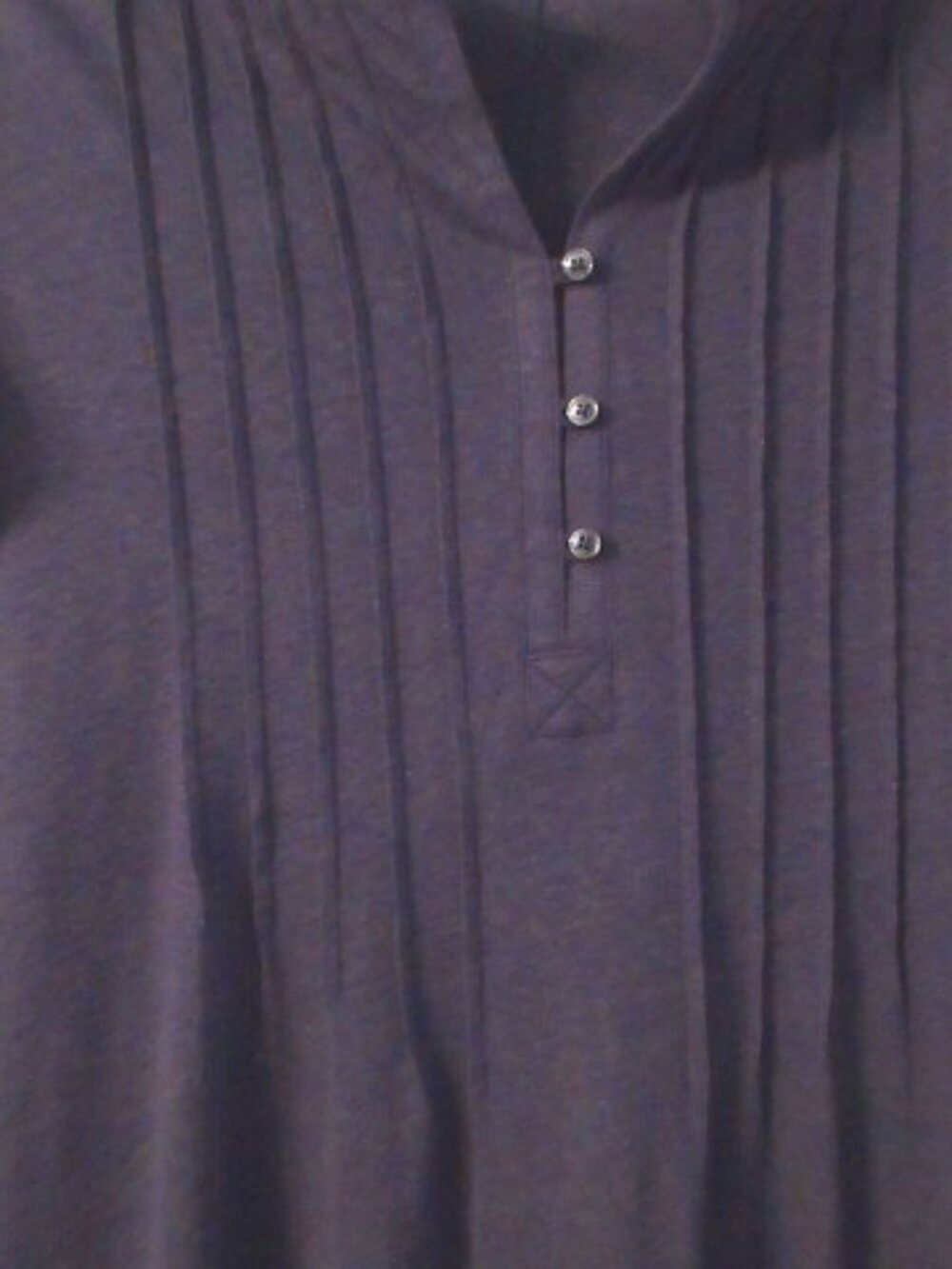 J. Jill Linen Blend Blouse Top Size 2X Pintuck Henley Stretch Tunic Minimalist - Picture 4 of 10
